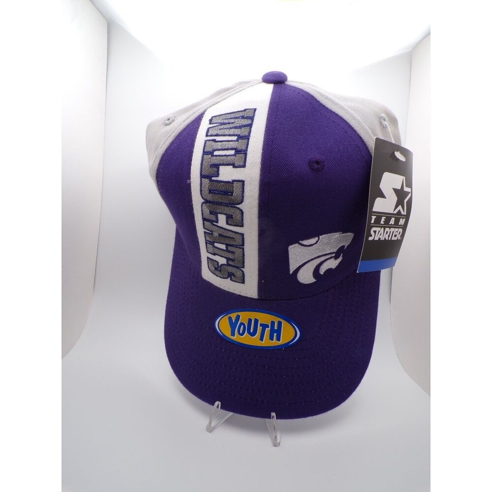 Starter Boys Adjustable Kansas State Wildcats Baseball Cap Purple Gray